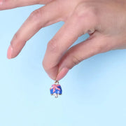 Ciondolo in Metallo con campanella portafortuna smaltata e stella marina impreziosita da smalti colorati e cristalli