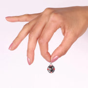 Ciondolo in Metallo con bandiera sarda e testa di moro