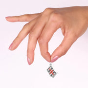 Ciondolo in Metallo con bandiera sarda dei quattro mori