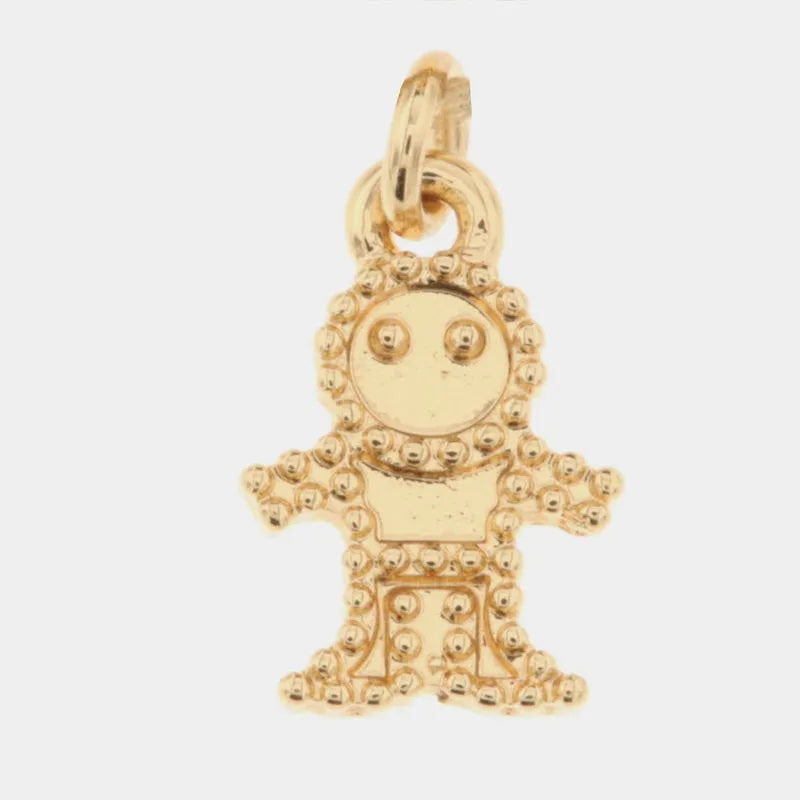 Metal pendant with child