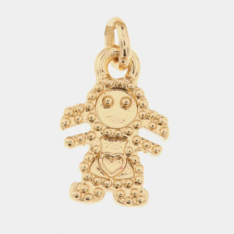 Metal pendant with little girl