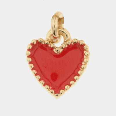 Ciondolo in Metallo cuore impreziosito da smalti colorati