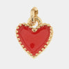 Ciondolo in Metallo cuore impreziosito da smalti colorati