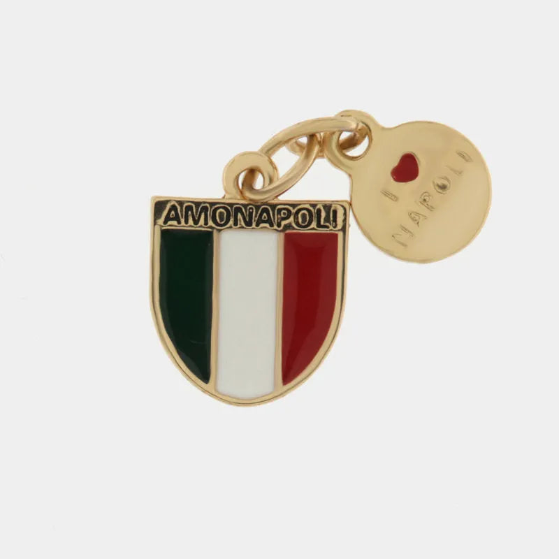 Ciondolo in Metallo con tricolore italiano AMONAPOLI - gioiello BySimon