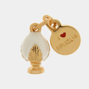 Ciondolo in Metallo con pumo bianco