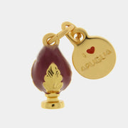 Ciondolo in Metallo con pumo viola