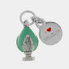 Ciondolo in Metallo con pumo verde acqua