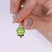 Ciondolo in Metallo con campanella verde scritta capri