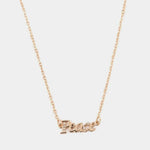 Collana in Metallo con scritta PEACE