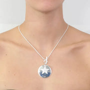 Collana in Metallo stella e medaglietta pendenti con cristalli