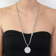 Collana in Metallo con medaglietta e cristalli