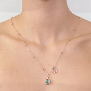 Collana in Metallo con tamburello pendente impreziosito da disegno fichi d'india