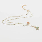 Collana in Metallo con tamburello pendente impreziosito da disegno fichi d'india