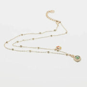 Collana in Metallo con tamburello pendente impreziosito da disegno fichi d'india