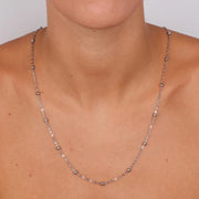 Collana in Metallo Catena lunga con palline