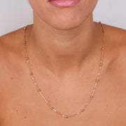 Collana in Metallo Catena lunga con palline