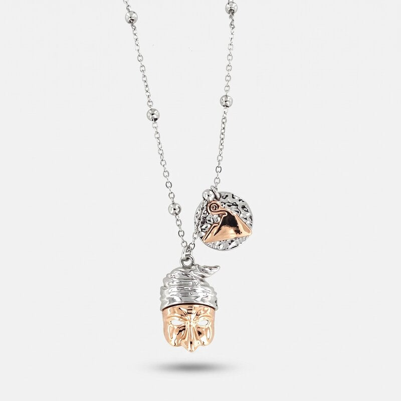 Collana con Pulcinella e Vesuvio | regalo portafortuna napoletano | BYSIMON