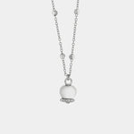 Collana in Metallo con campanella portafortuna pendente, impreziosita da cristalli