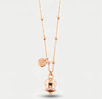 Collana in Metallo con campanella portafortuna pendente, impreziosita da cristalli - BYSIMON gioielli