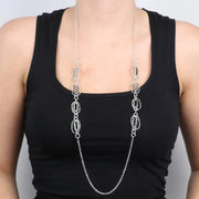 Collana in Metallo lunga con ovali