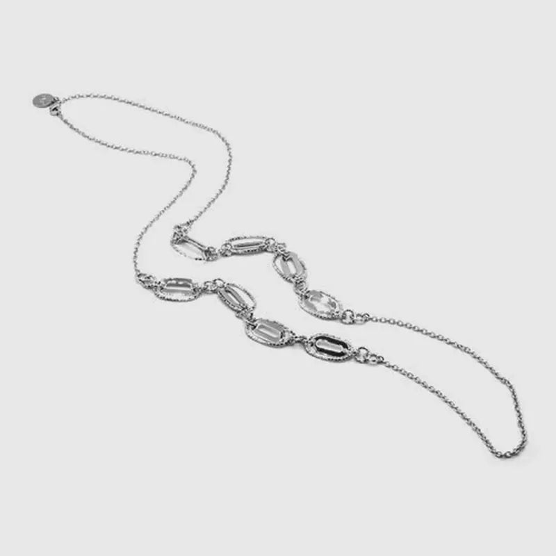 Collana in Metallo lunga con ovali