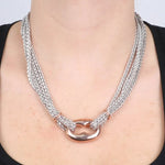 Collana in Metallo multifilo con maglia marina