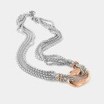 Collana in Metallo multifilo con maglia marina