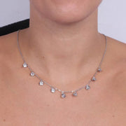 Collana in Metallo girocollo con cristalli pendenti