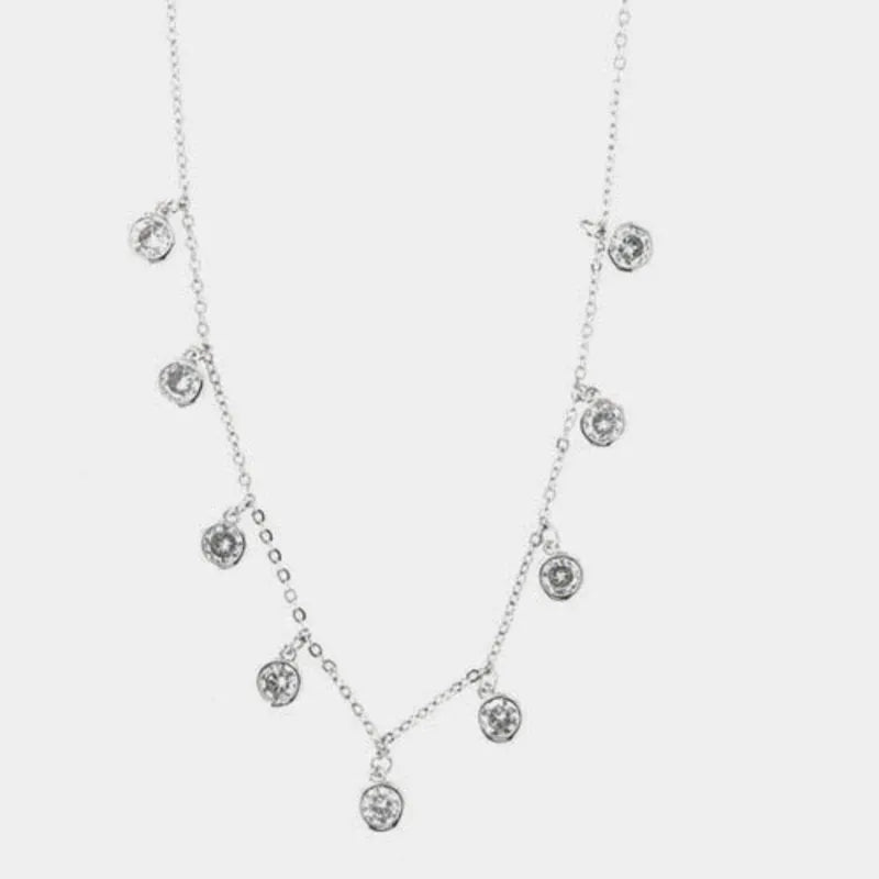 Collana in Metallo girocollo con cristalli pendenti