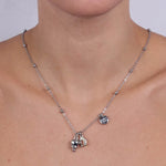 Collana in Metallo con campana pendente e ferro di cavallo - BYSIMON gioielli