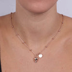 Collana in Metallo con campanella portafortuna pendente, impreziosita da cristalli - BYSIMON gioielli