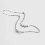 Collana in Metallo Elegante, a catena lunga multifilo impreziosita da anelli intrecciati