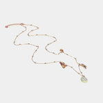 Collana in Metallo multiciondolo, con charms cannolo, cassata e Sicilia pendenti, impreziositi da smalti colorati