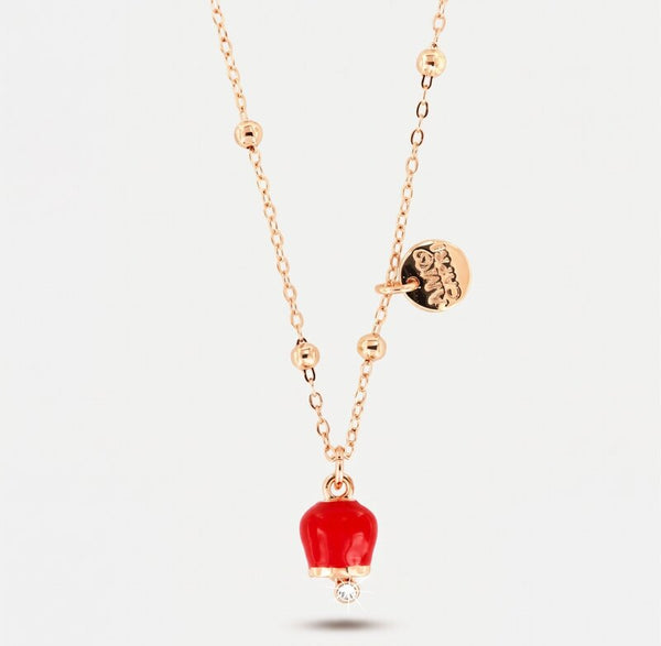 Collana con campanella portafortuna rossa | ciondolo per laurea | BYSIMON