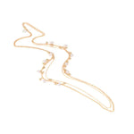 Collana in Metallo a catena lunga multifili, impreziosita da sfere effetto perle pendenti