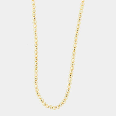 Metal chain with sphere links