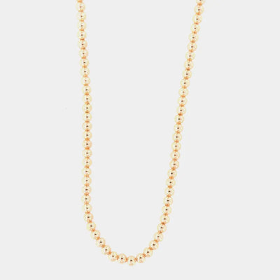 Metal necklace with sphere chain
