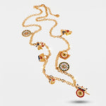 Collana in Metallo con charms siciliani, coffa siciliana, trinacria SICILY - gioiello BySimon