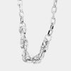 Collana in Metallo girocollo a catena con maglie intrecciate lucide