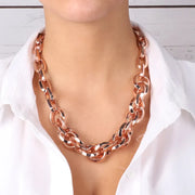 Collana in Metallo girocollo a catena intrecciata lucida
