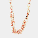 Collana in Metallo girocollo a catena intrecciata lucida