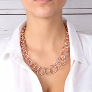 Collana in Metallo girocollo a catena con lavorazione martellata