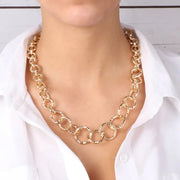 Collana in Metallo girocollo a catena con lavorazione martellata