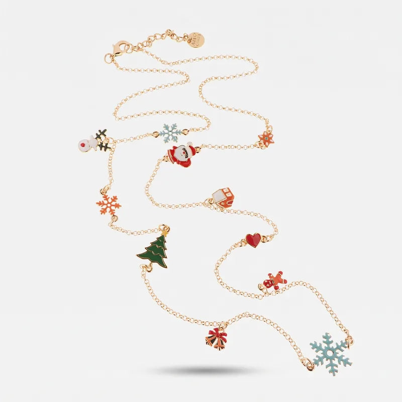 Collana in Metallo con pendenti natalizi