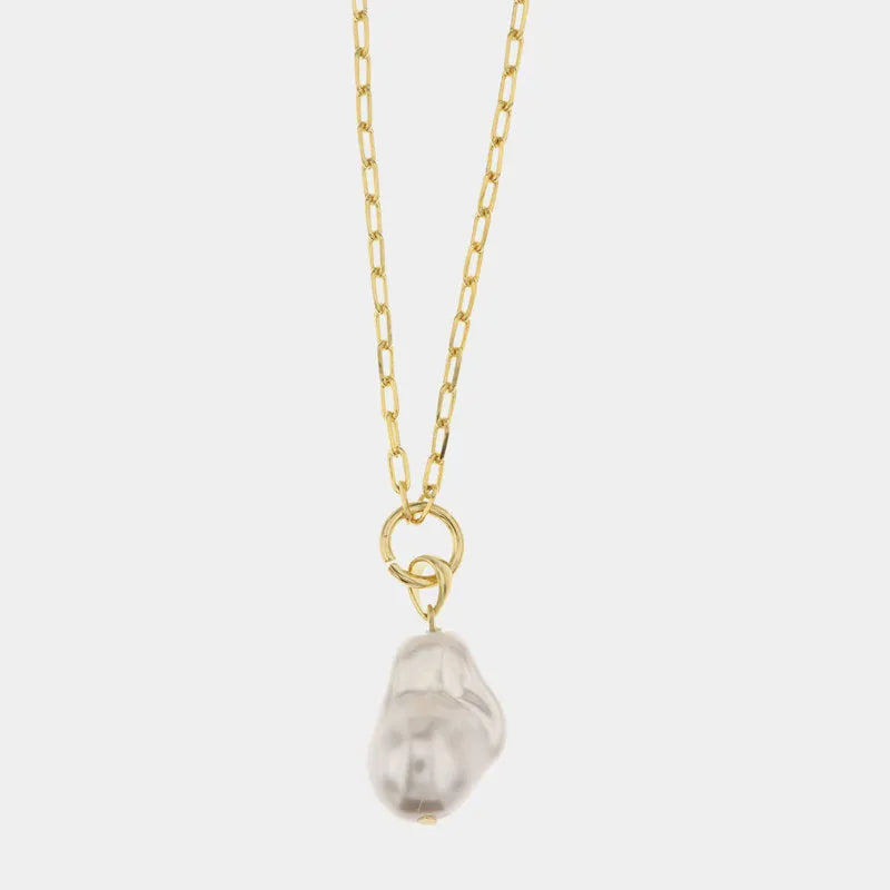 Collana in Metallo con perla barocca pendente
