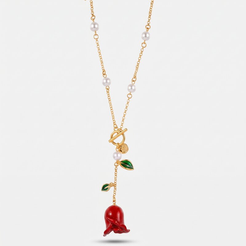 Collana con campanella rosa pendente | ciondolo laurea donna | BYSIMON