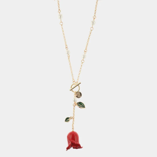 Collana con campanella rosa pendente | ciondolo laurea donna | BYSIMON