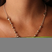 Collana in Metallo con pendenti impreziositi da smalti a forma di lucchetto, bimba, cuore, bimbo e casa con cuore