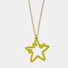 Collana in Metallo a forma di stella con smalto giallo