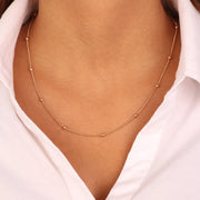 Collana in Metallo Catena con palline